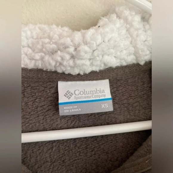 Columbia Fleece Zip Up Jacket Size XS Tan - Picture 3 of 3